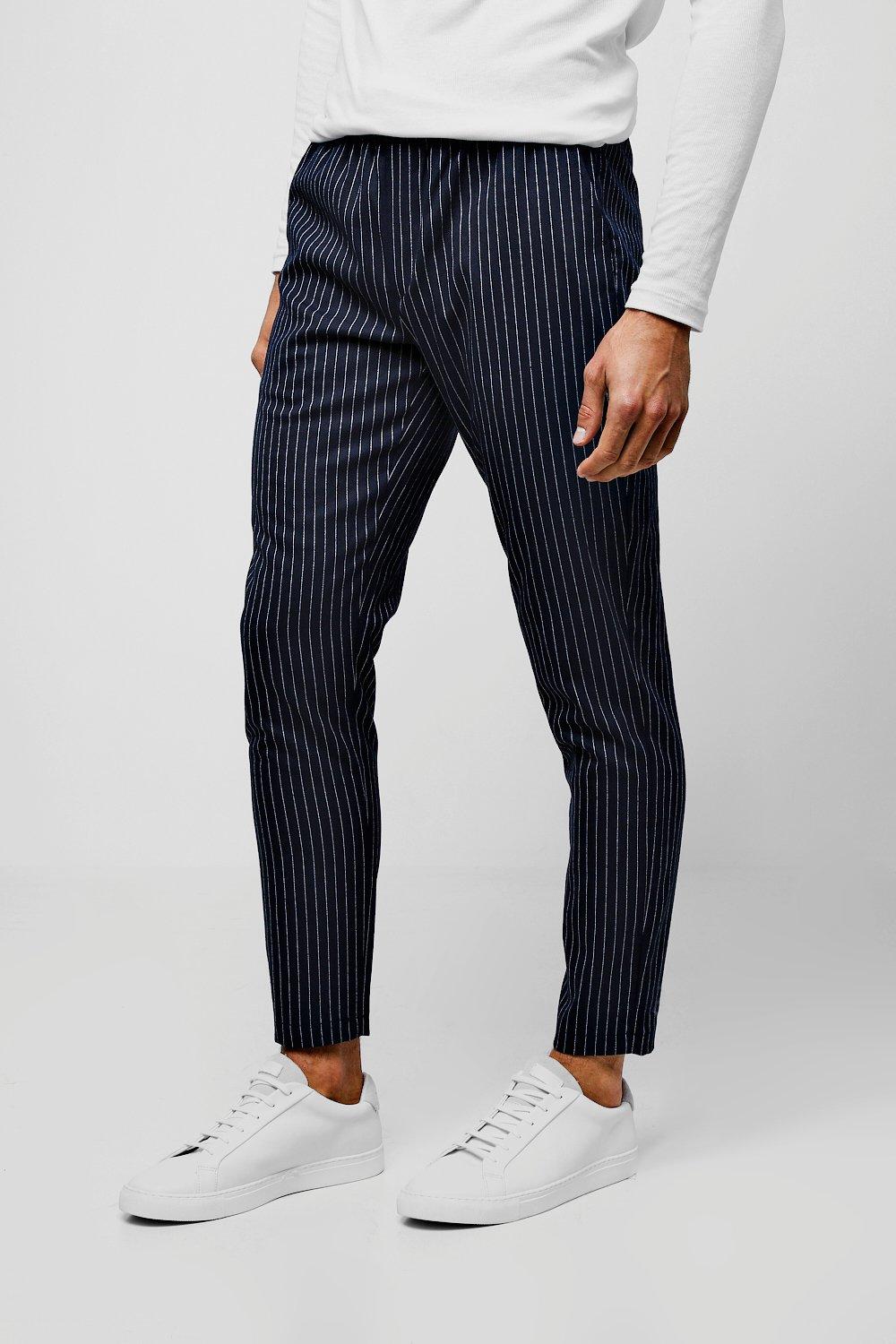 pinstripe jogger pants