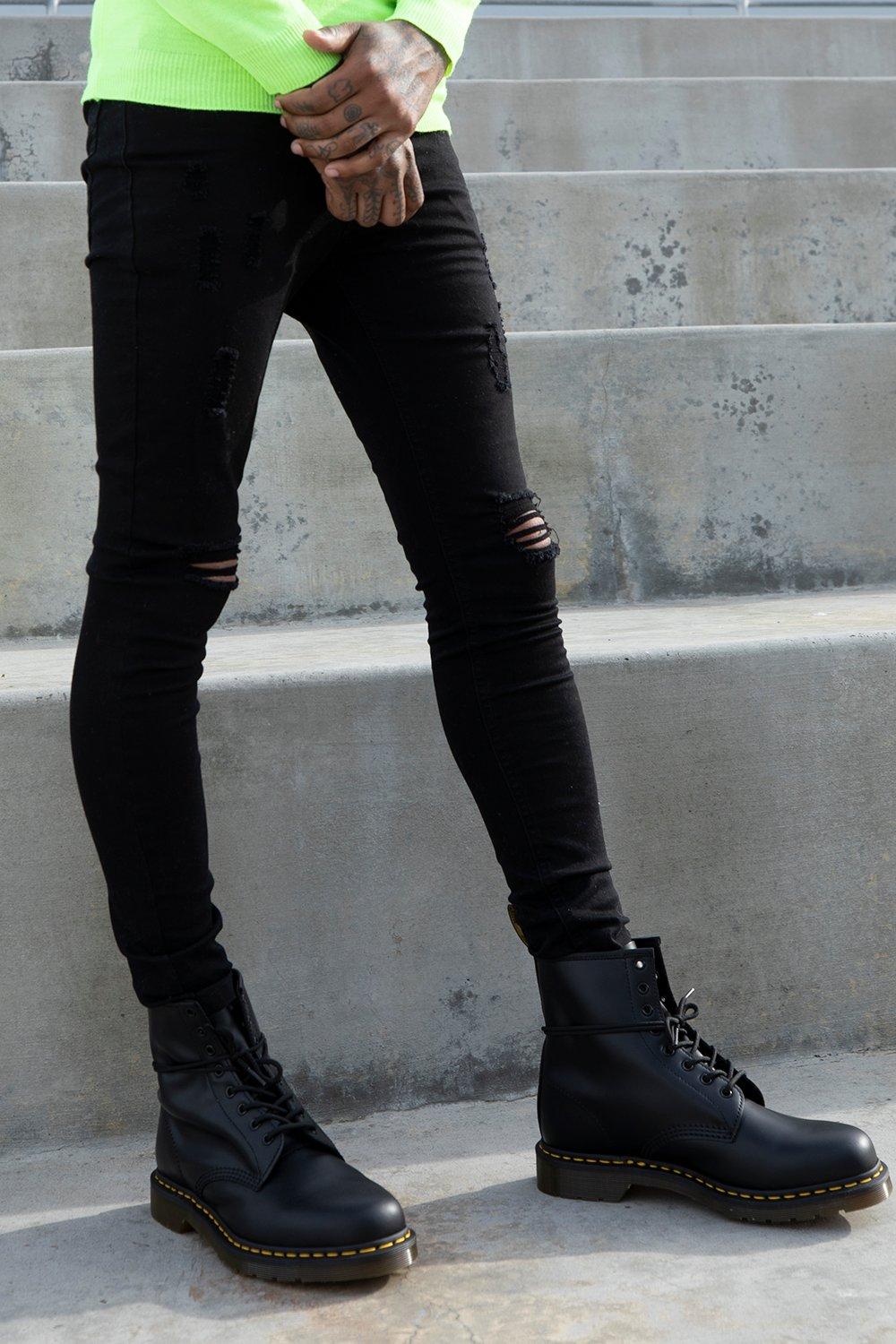 black super skinny jeans mens