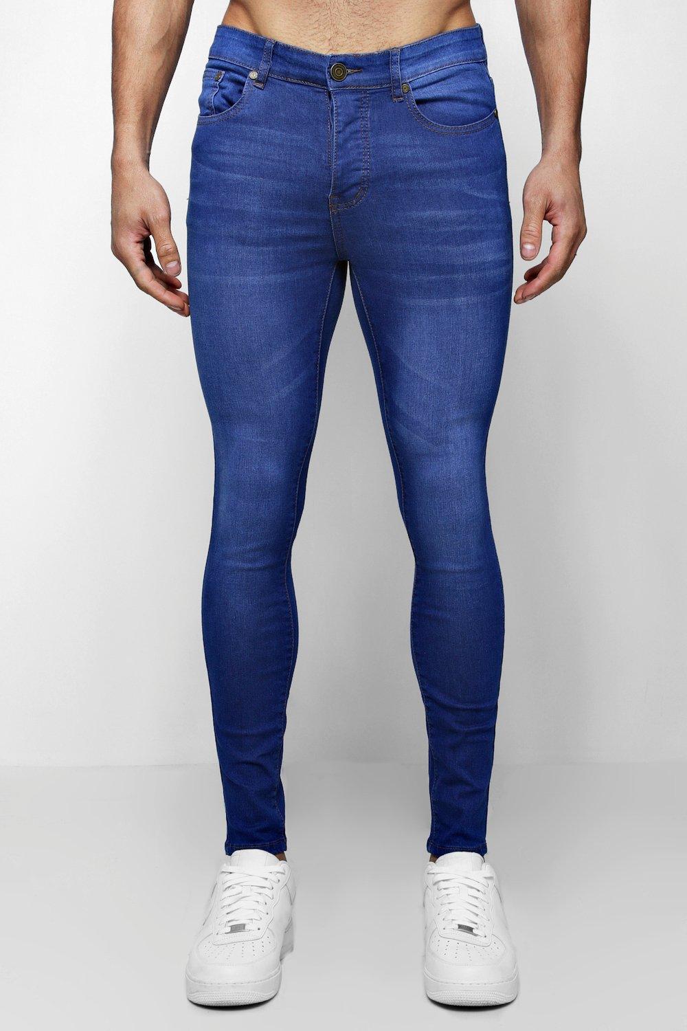 

Spray On Skinny Jeans In Vivid Dark Blue, Темно-синий
