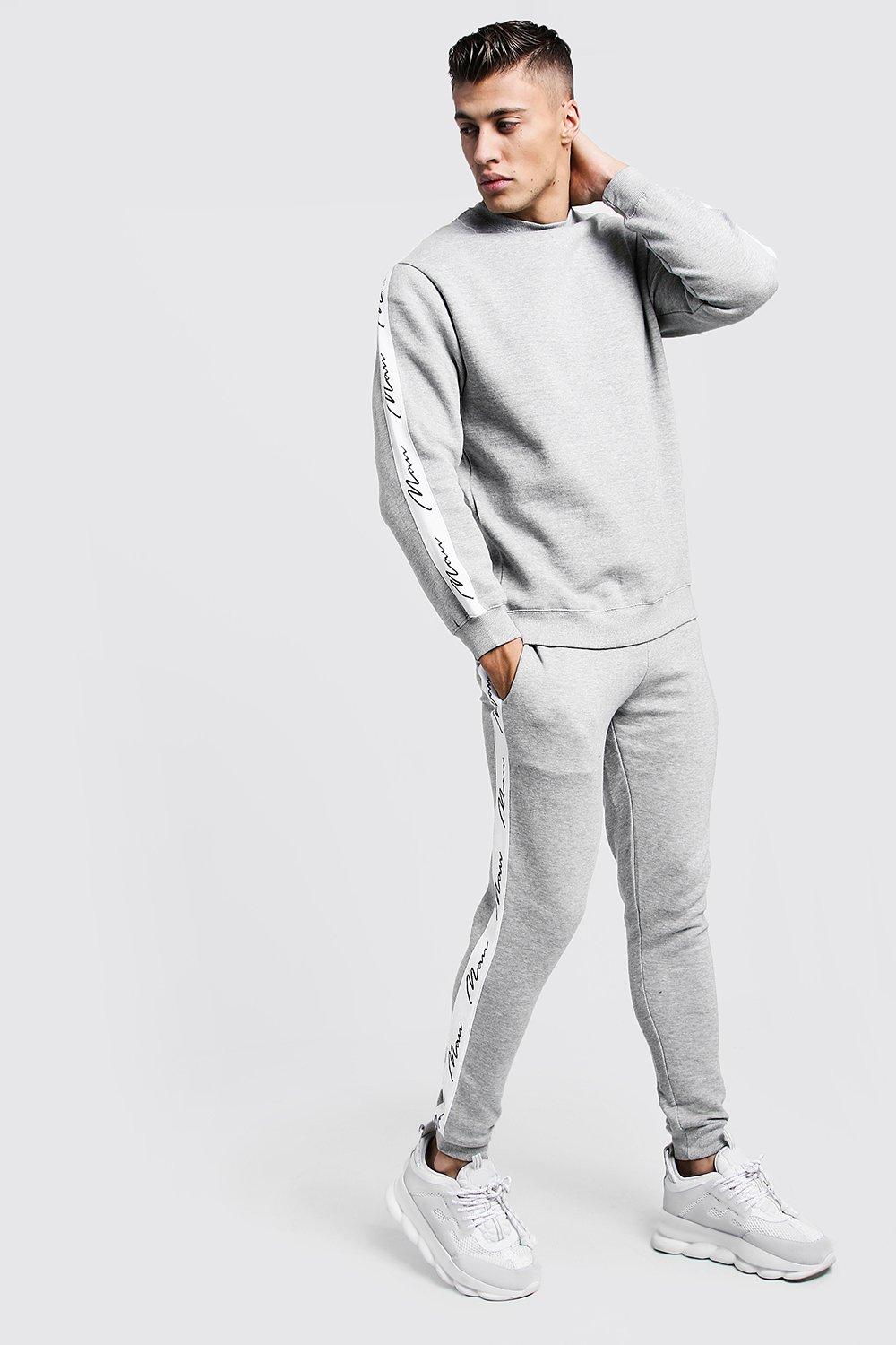 grey boohoo tracksuit