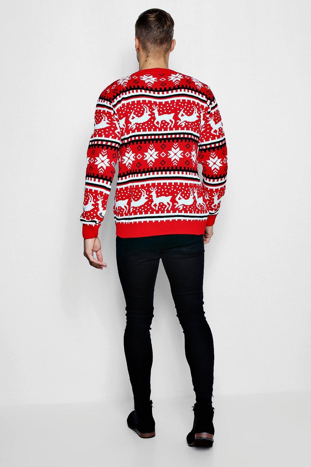 reindeer fairisle christmas jumper