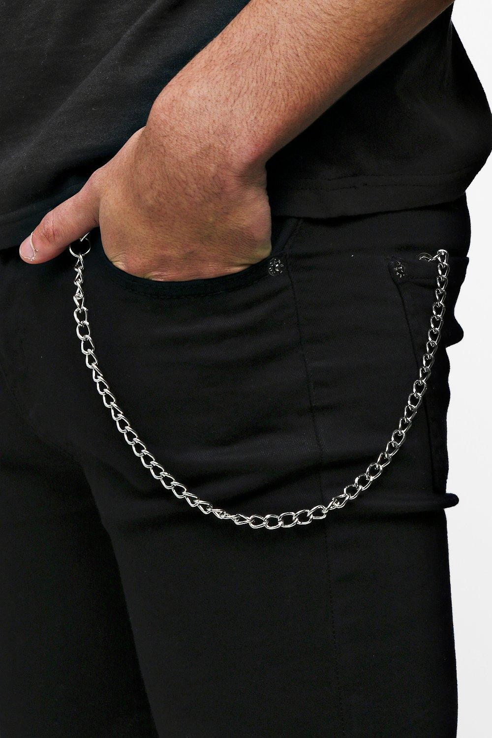 

Серебряная цепочка для джинсов, Silver