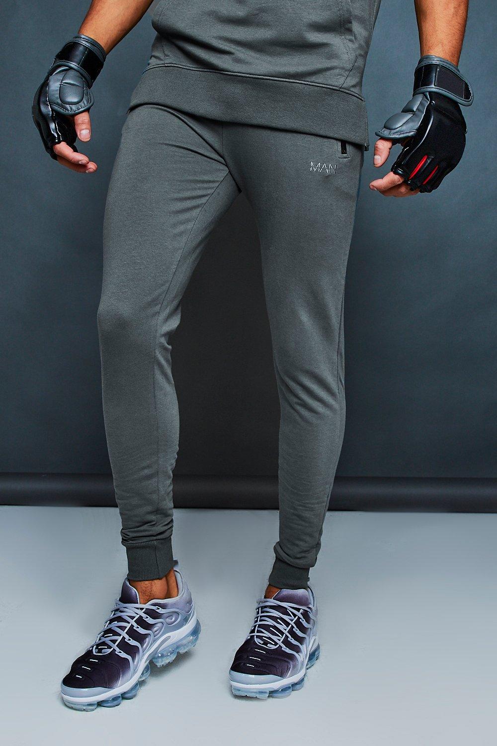 skinny joggers with zip pockets