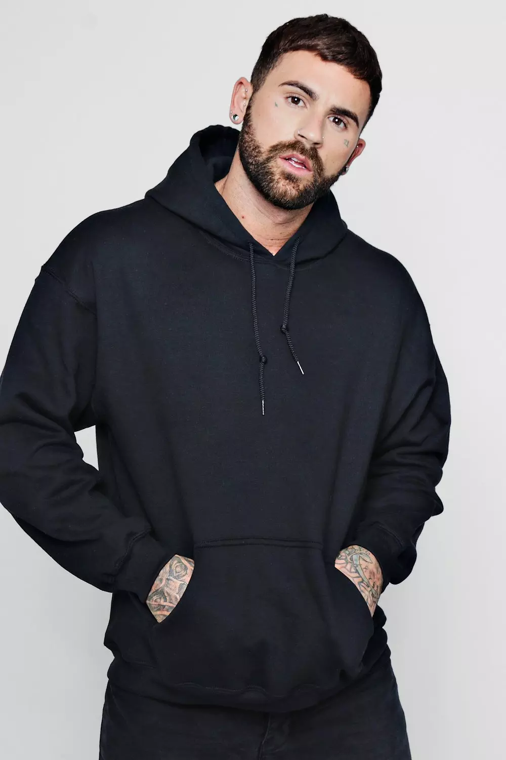 Sweat capuche oversize avec imprim Elements dans le dos