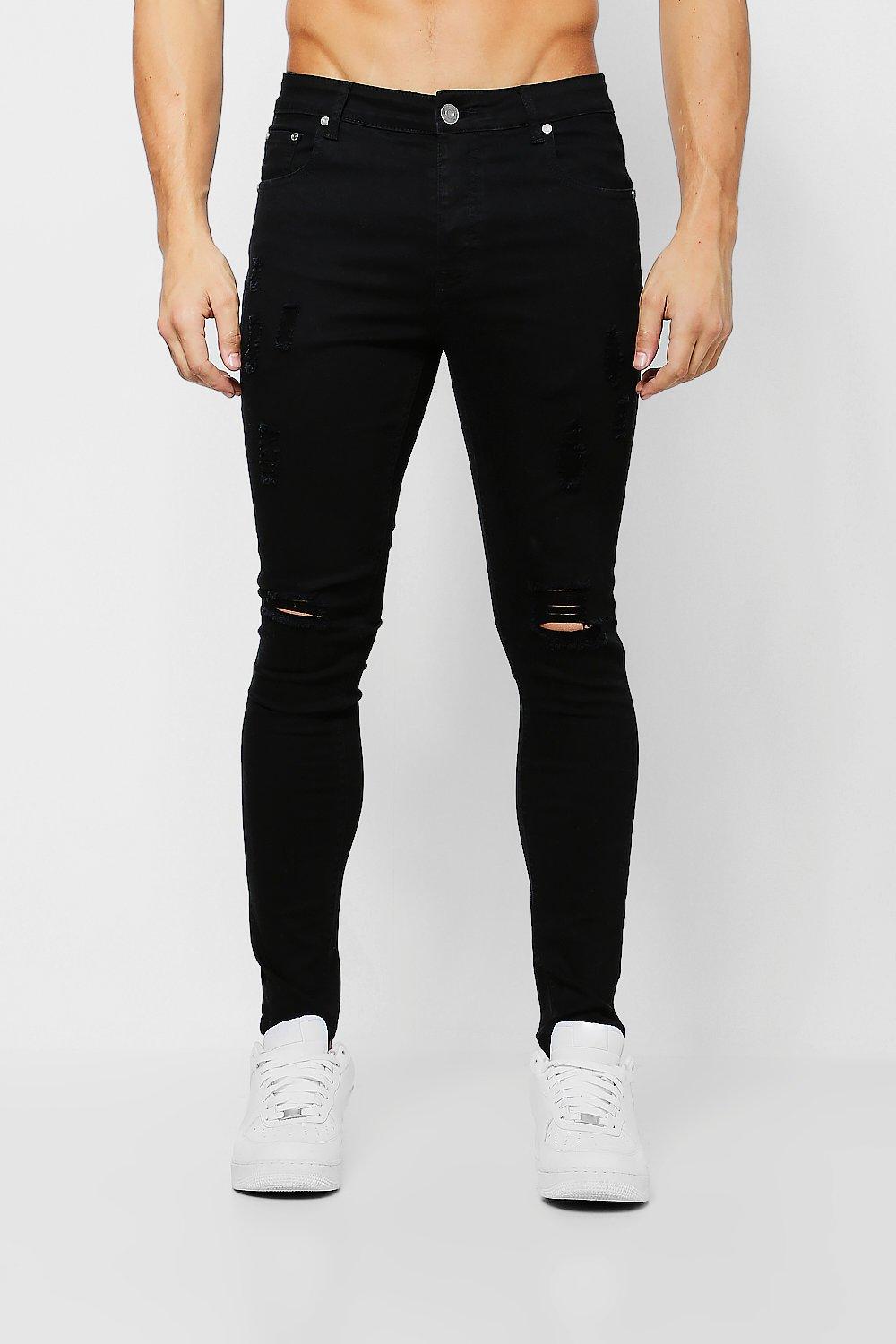 skinny jeans ripped at the knee
