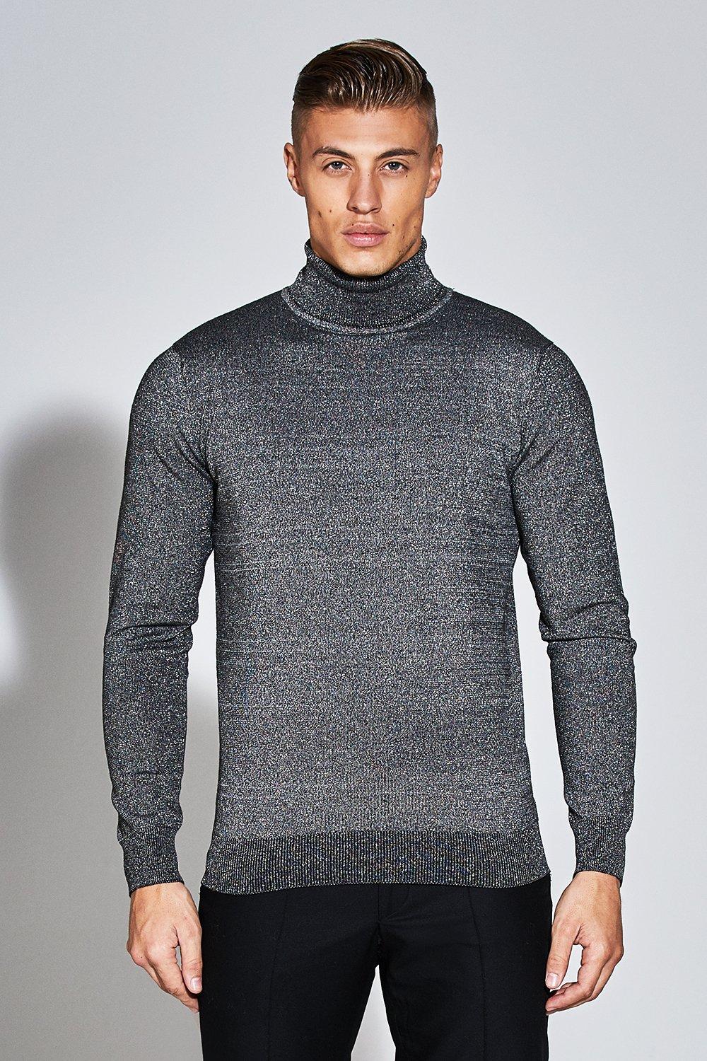 Premium Roll Neck Jumper With Metallic Thread