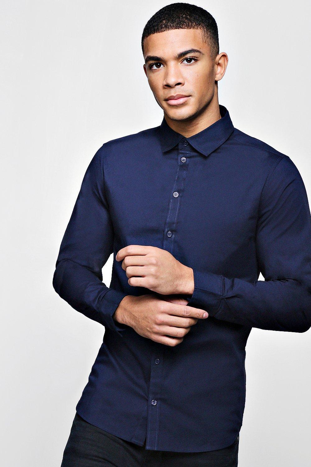 muscle fit dress shirts