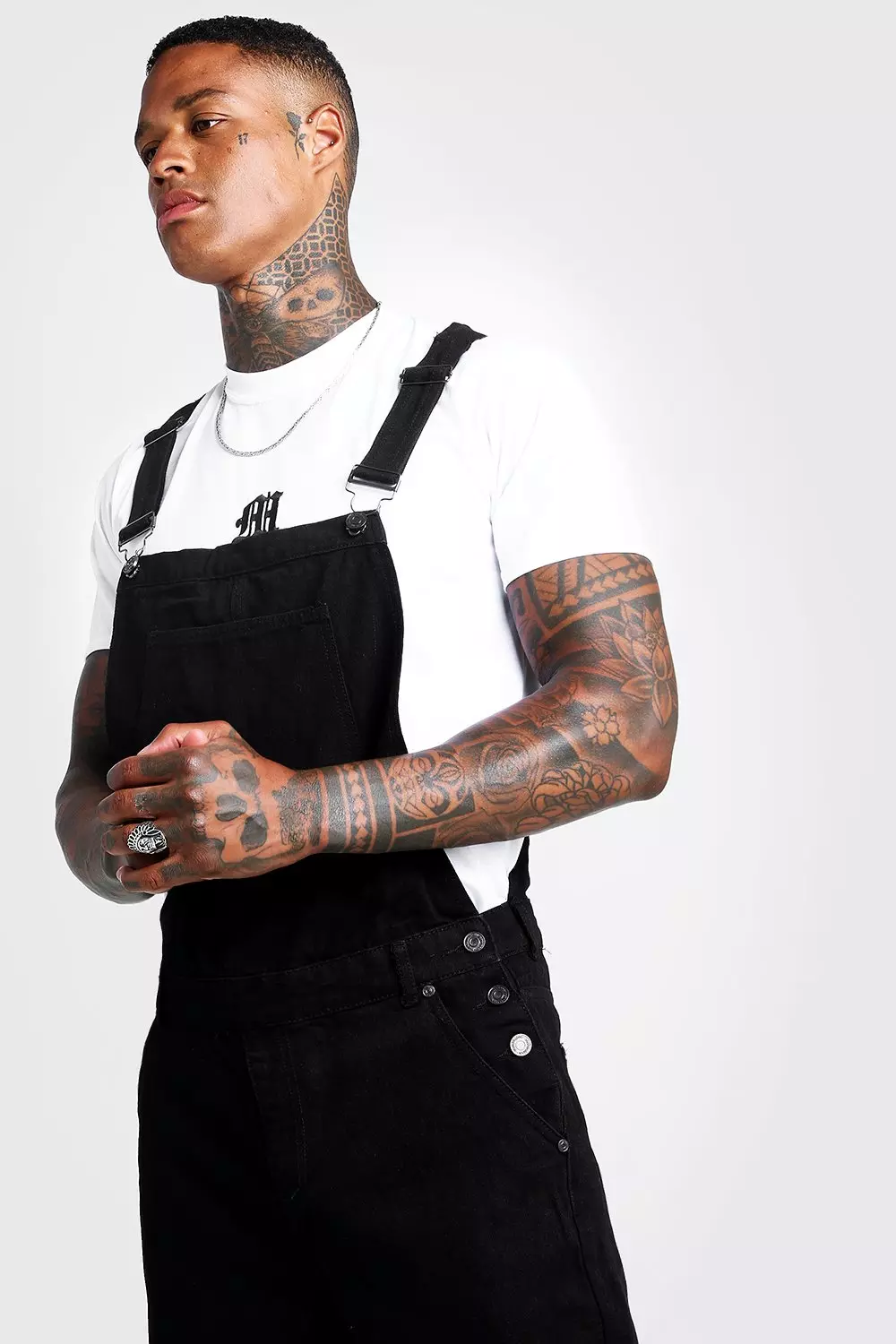 Slim fit hot sale denim overalls