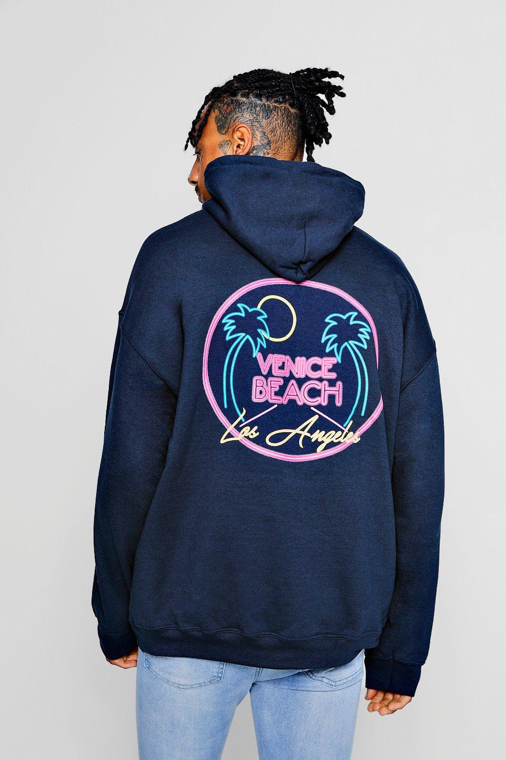 neon print hoodie