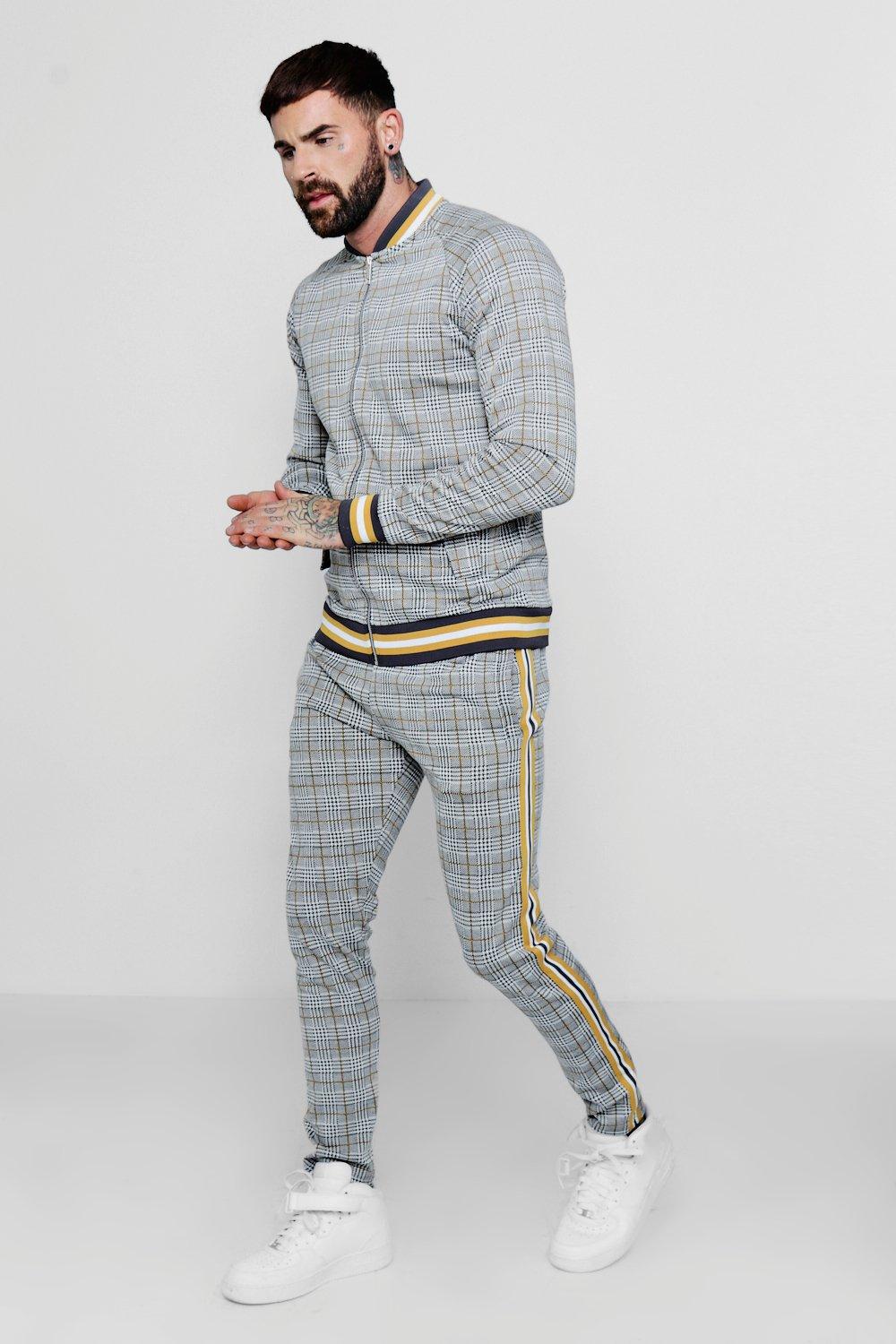 smart checked joggers