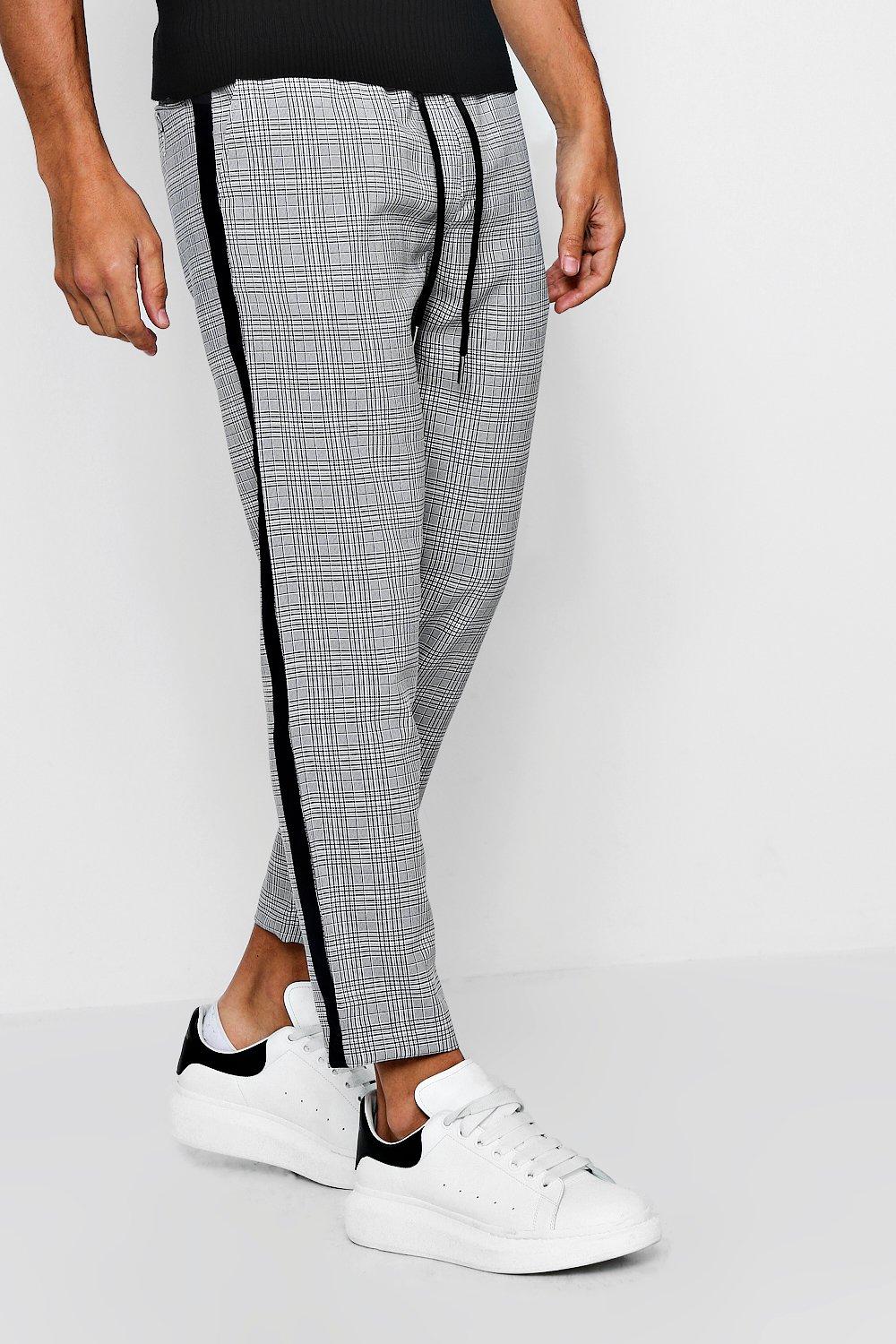 boohooman check joggers