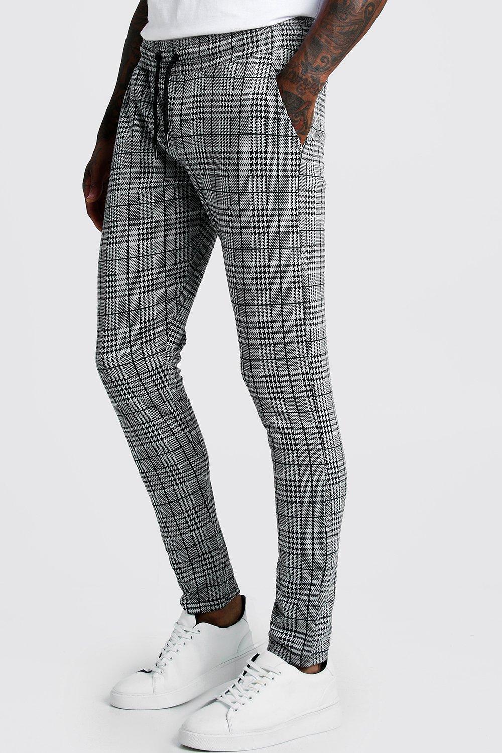 

Брюки для бега Skinny в клетку, Grey
