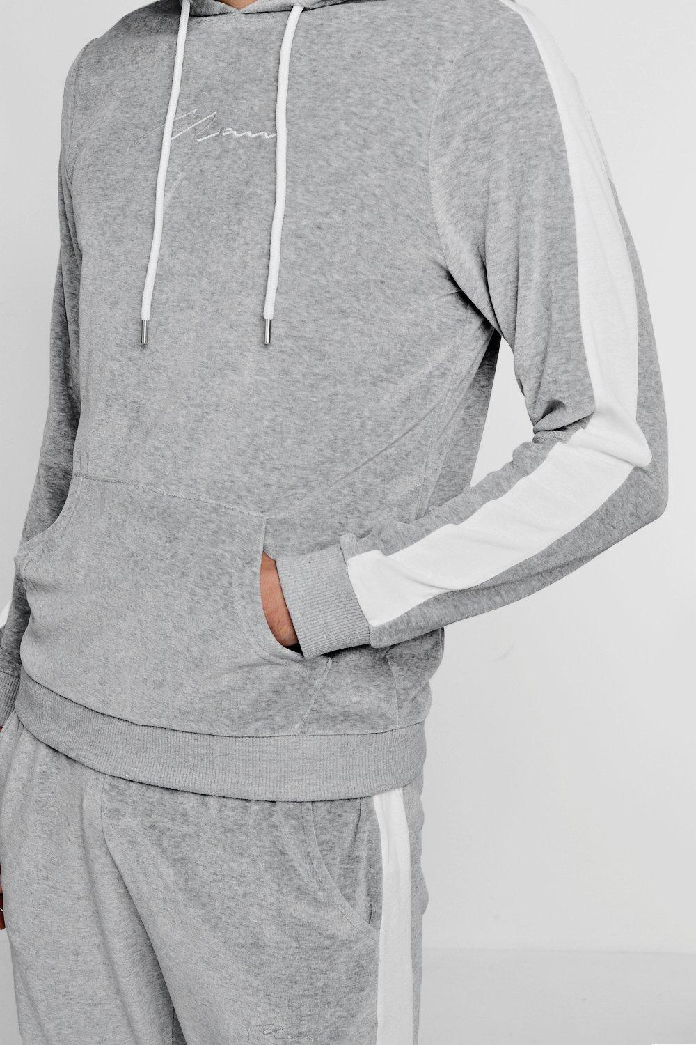 velour hooded tracksuit