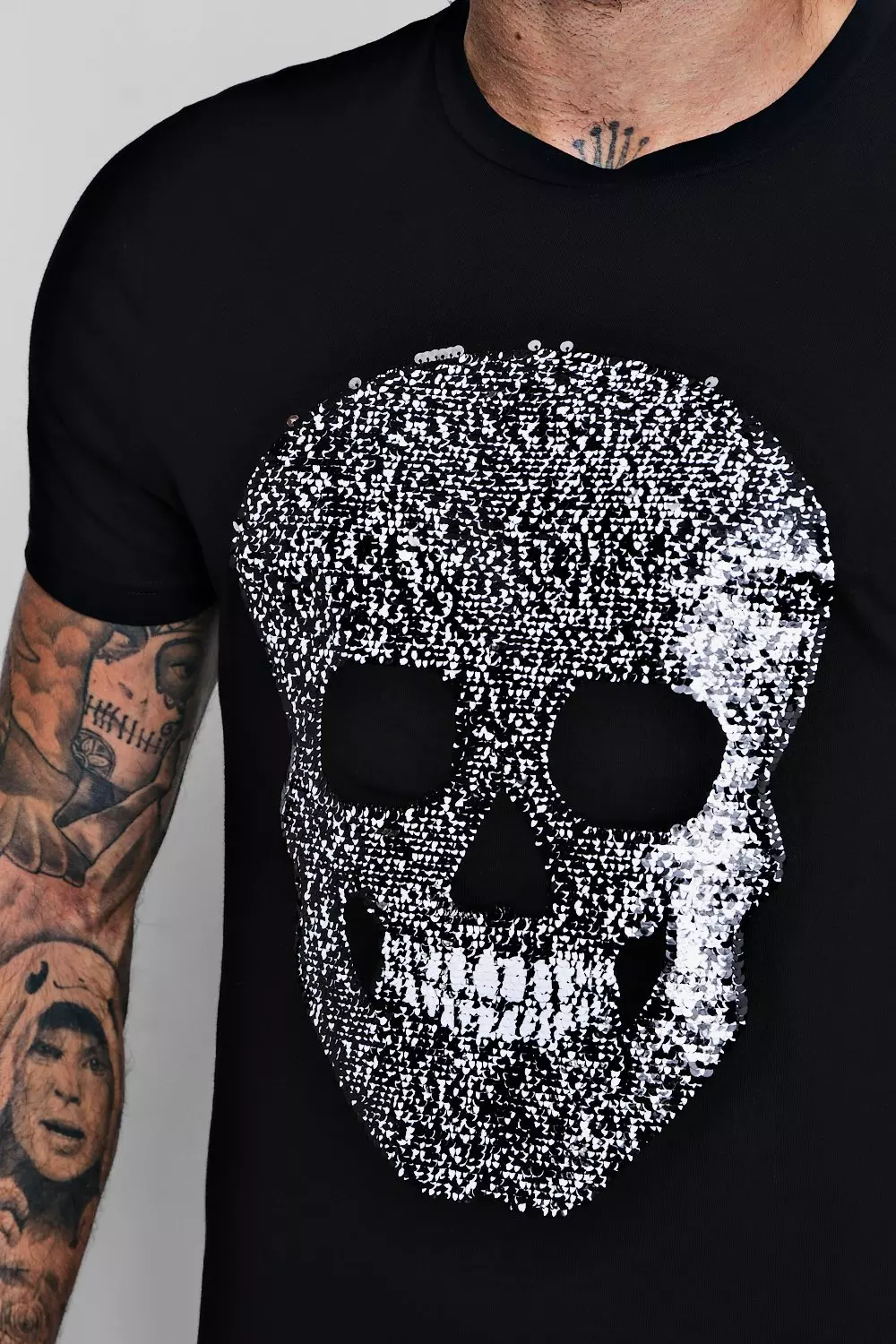 Skull store sequin shirt