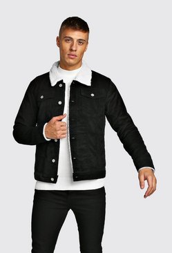 Jacken aus Cord mit Borg Kragen Jacken aus Cord mit Borg Kragen