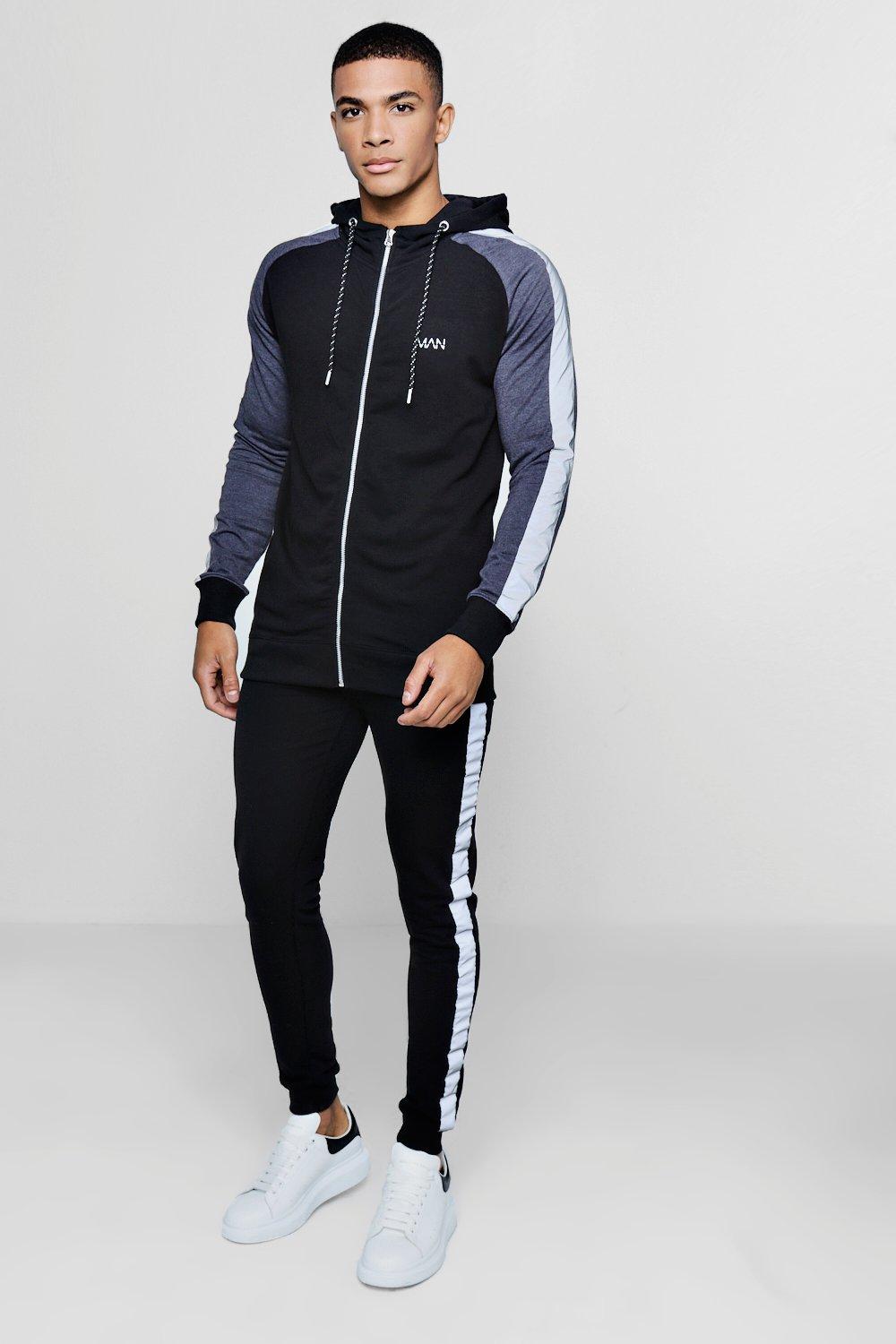 muscle fit tracksuit