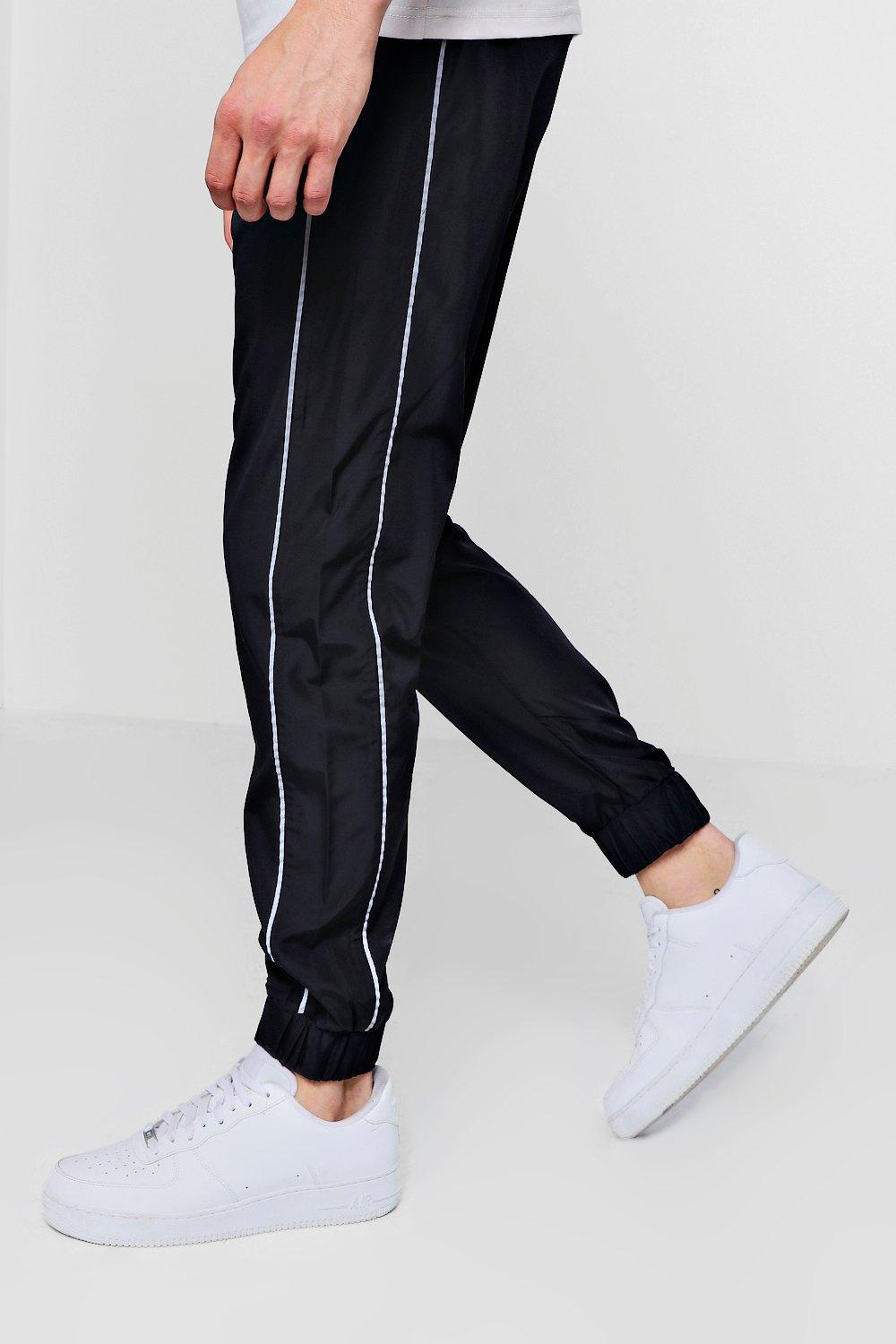 boohooman reflective joggers