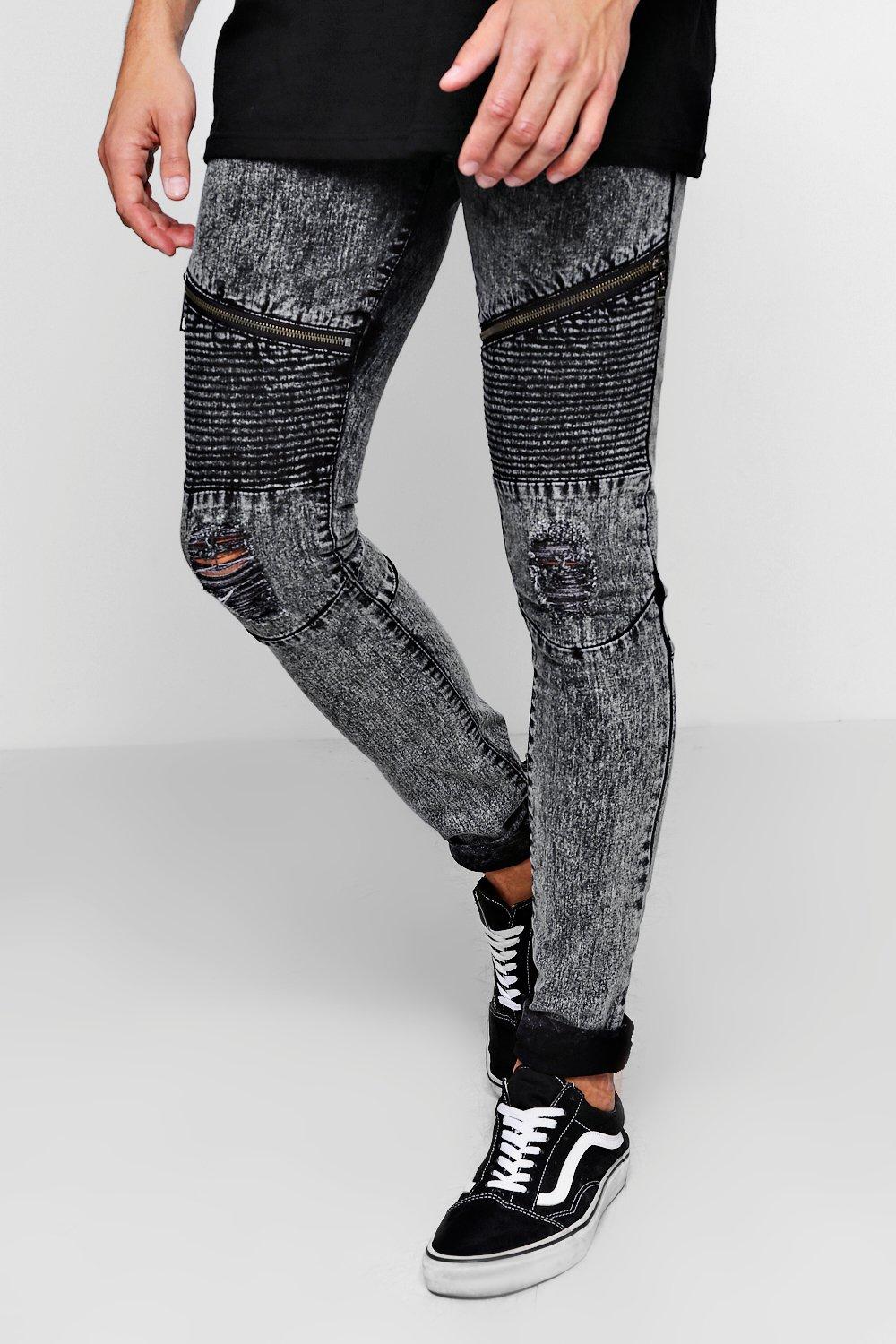 boohooman biker jeans