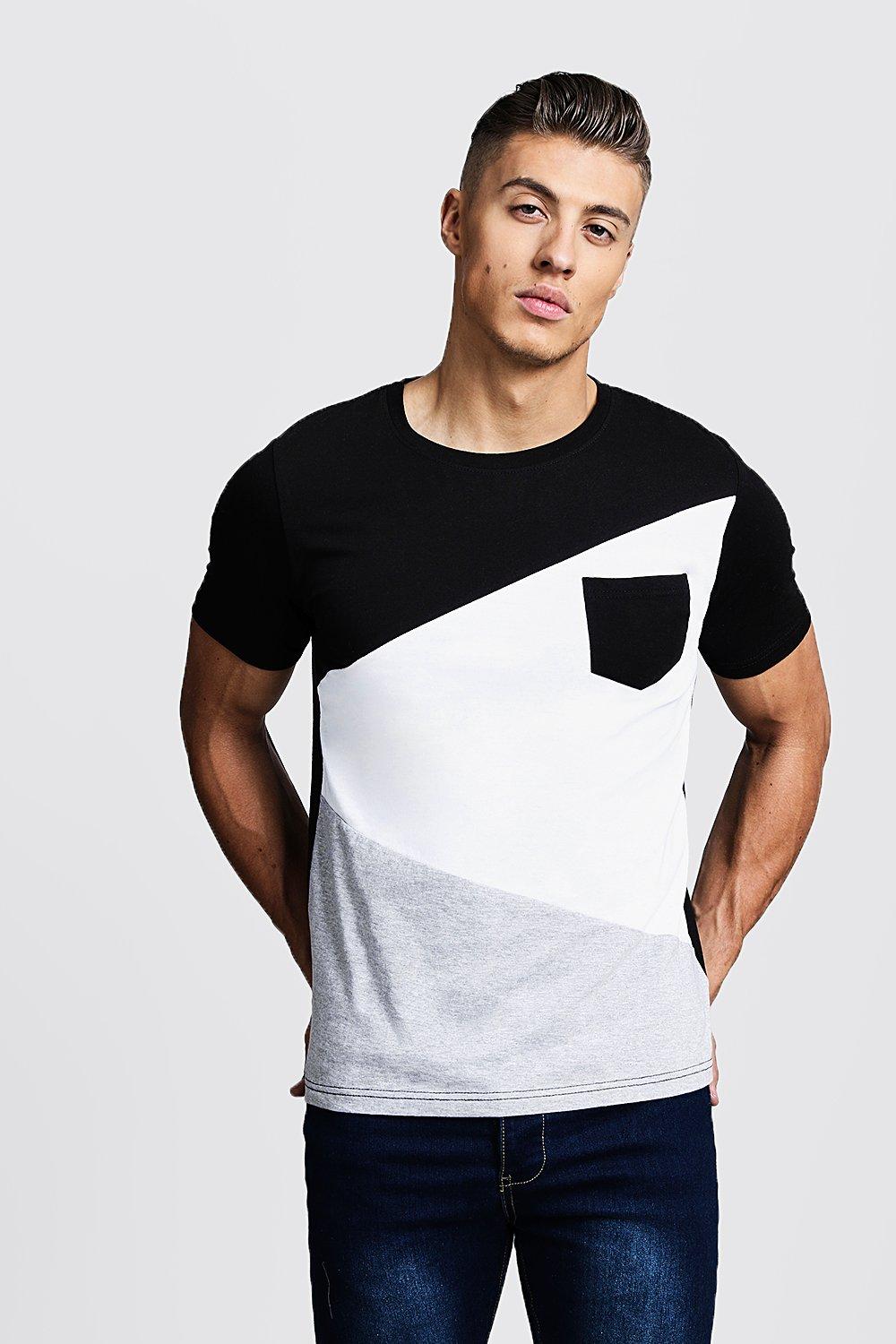 

Футболка с цветными сегментами, Grey marl
