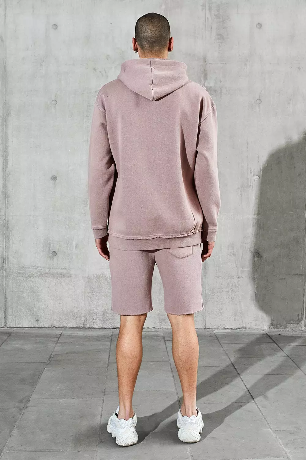 Mens Pink Oversized Hoodie