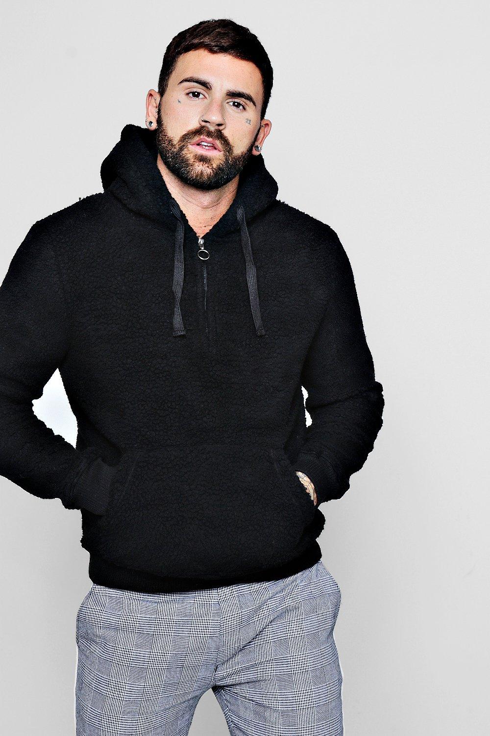 borg hoodie mens black