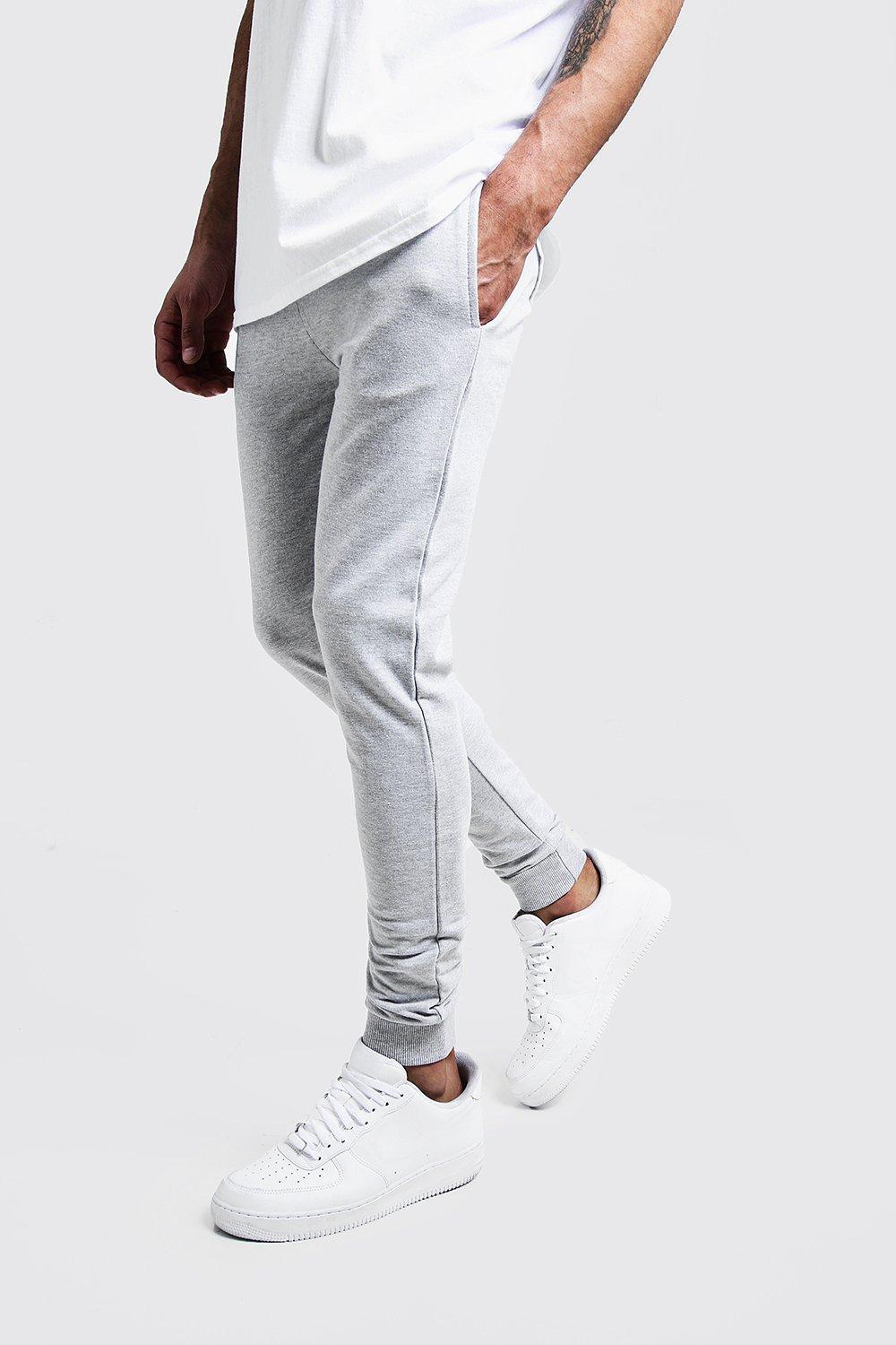 grey skinny joggers mens