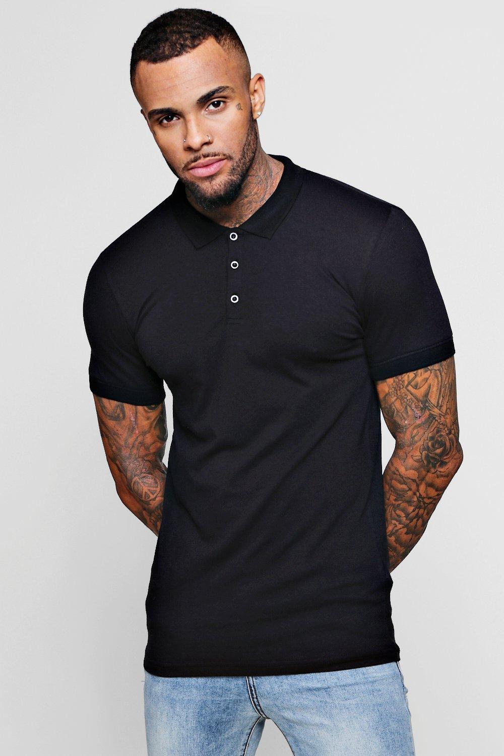 mens muscle fit polo shirts