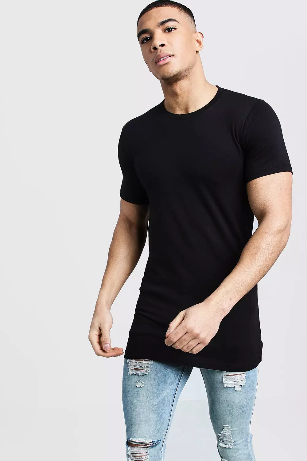 Black longline t clearance shirt