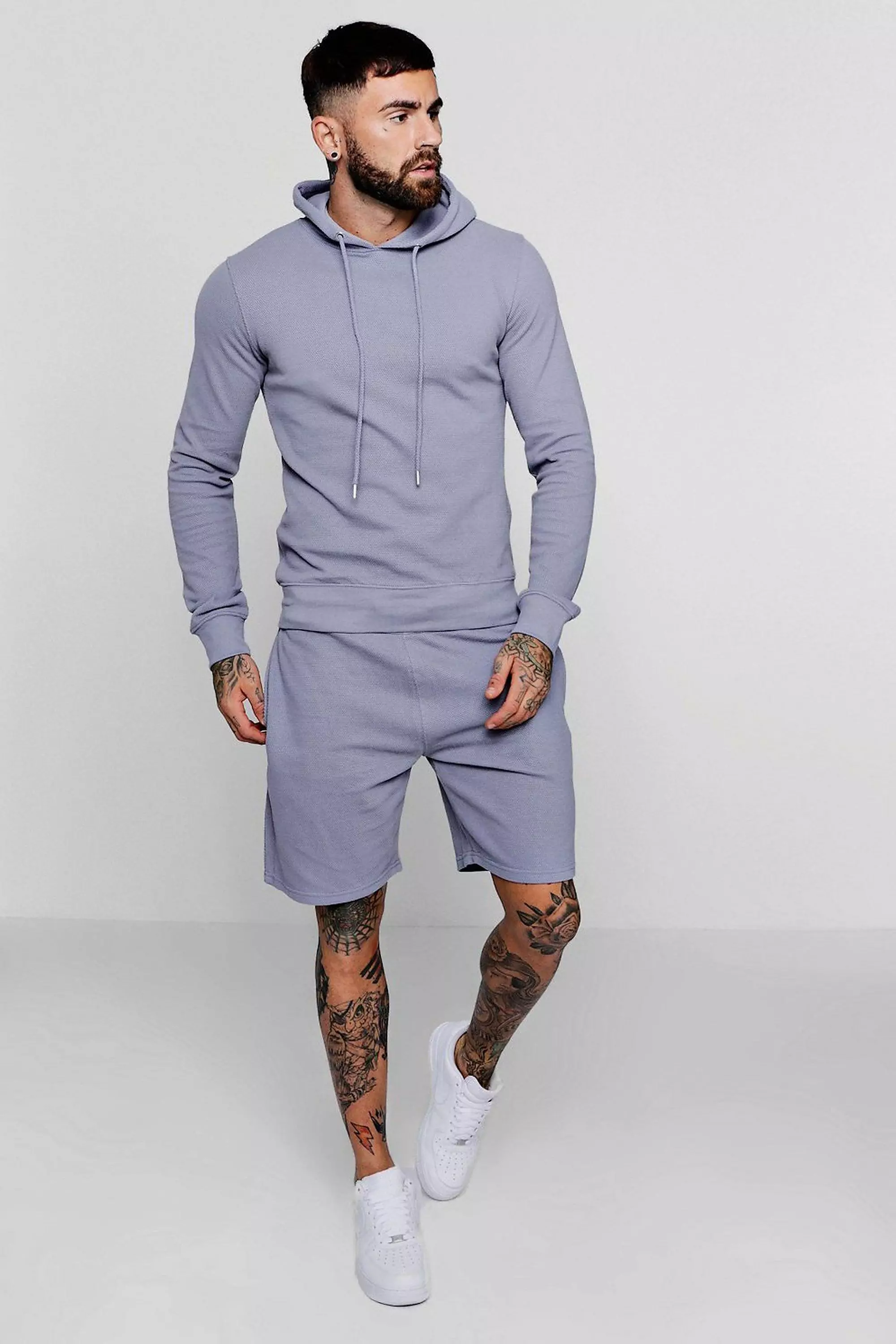 Pique Hooded Short Tracksuit