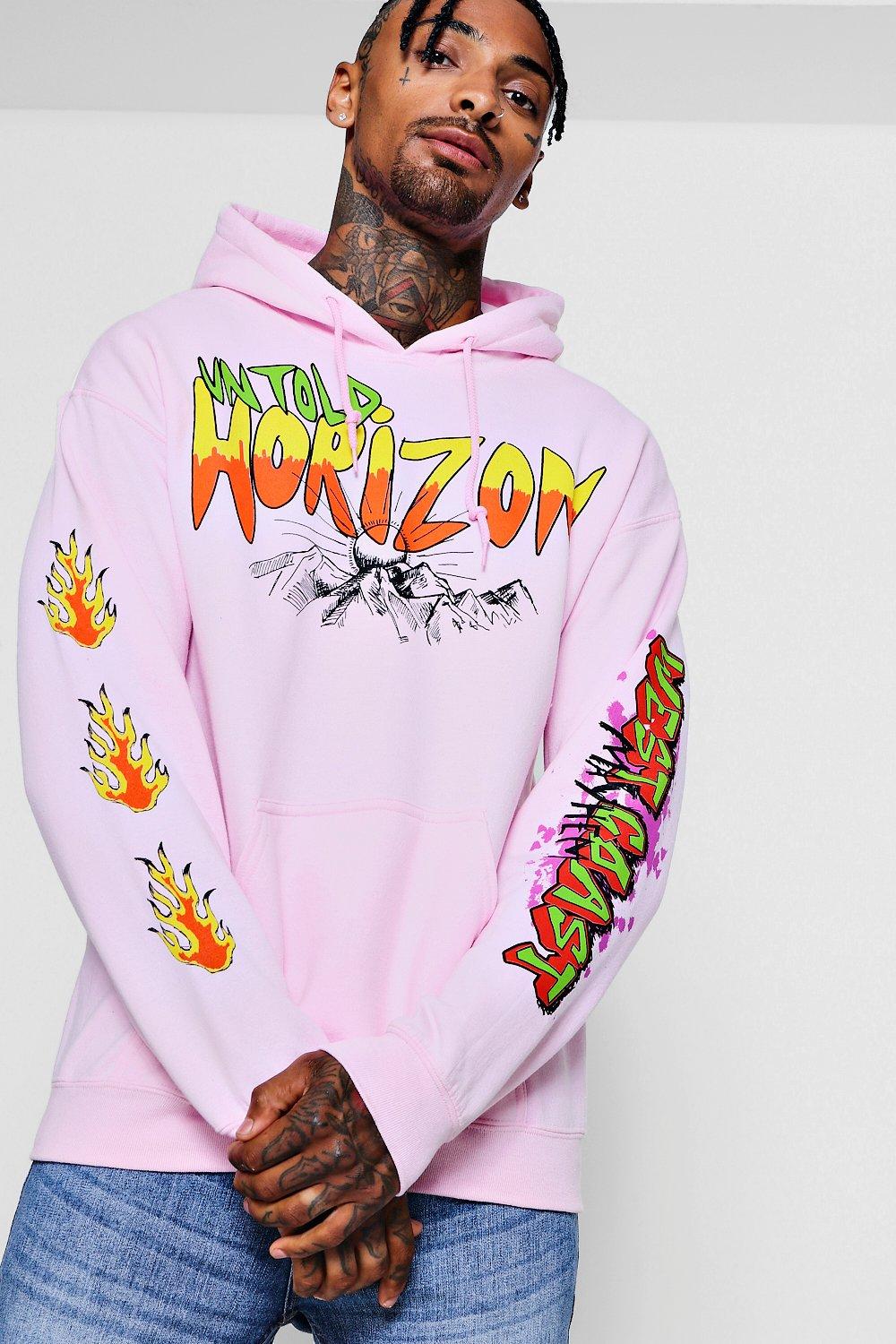 pink male hoodie