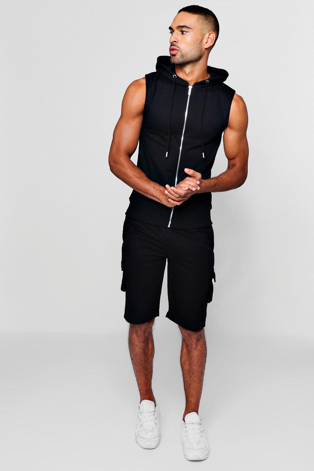 shorts and hoodie tracksuit