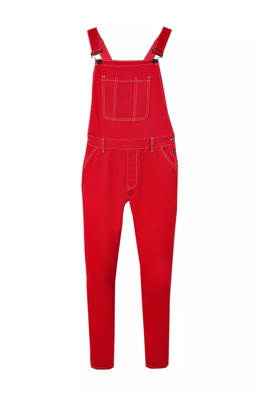 Red Denim Skirt Dungarees