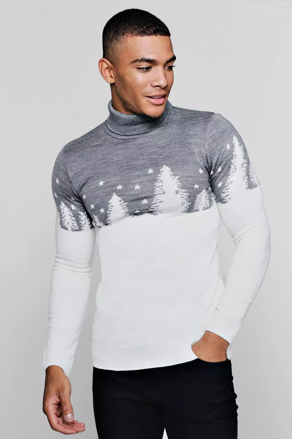 Polo neck hotsell christmas jumper