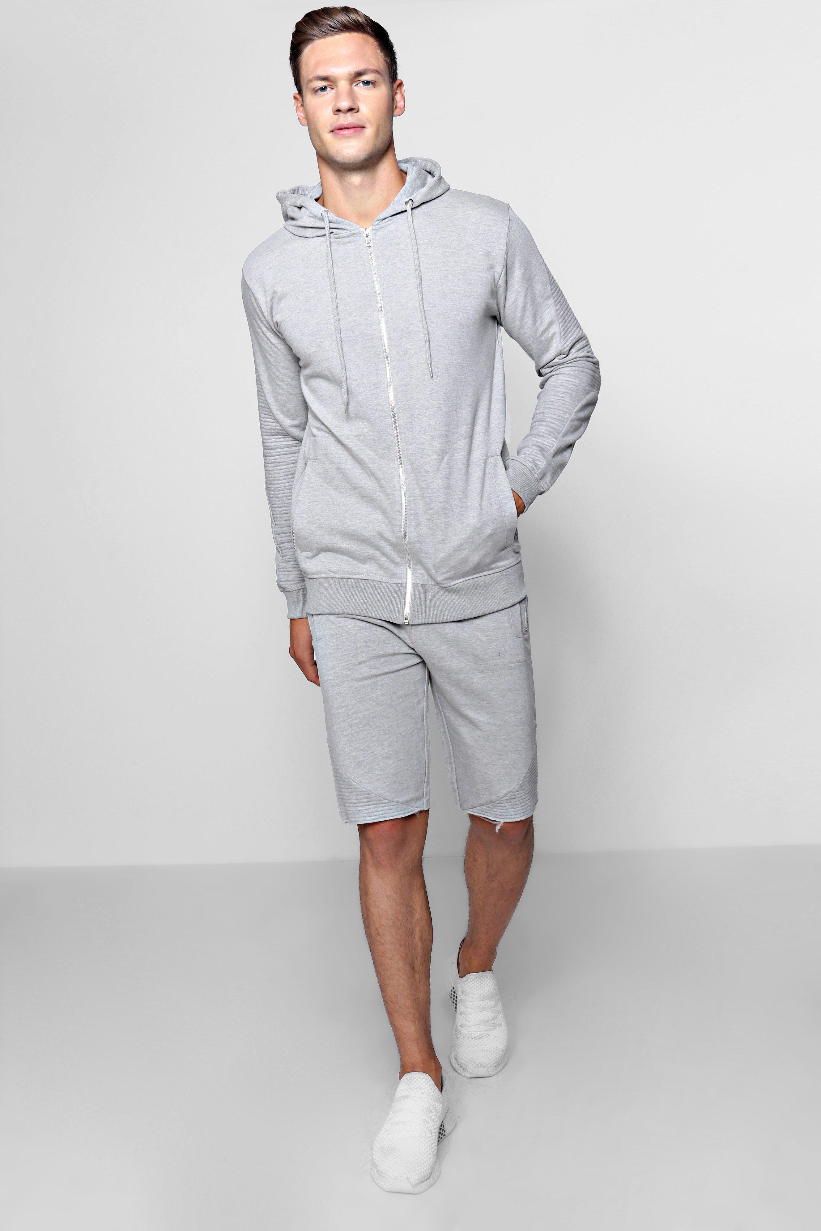 hoodie and shorts set mens