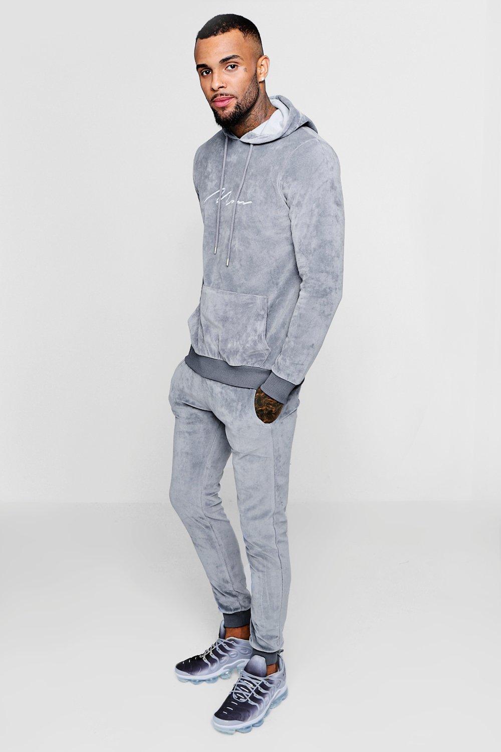 velour joggers mens