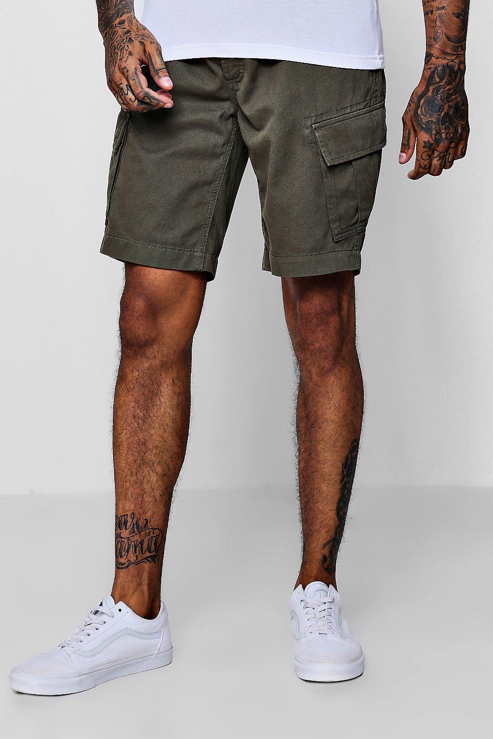 cotton twill cargo shorts