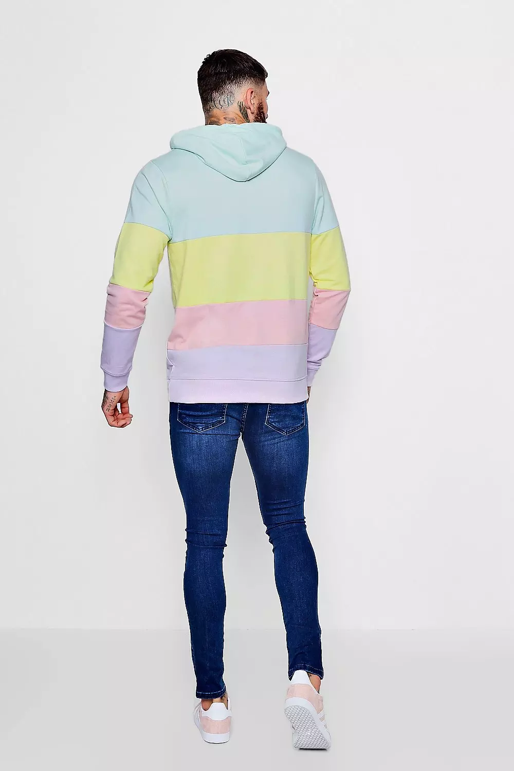 Pastel color cheap block hoodie