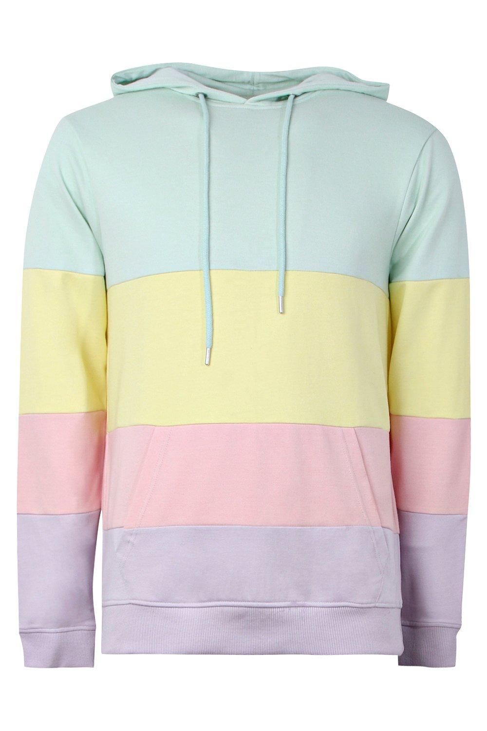 color block pastel hoodie