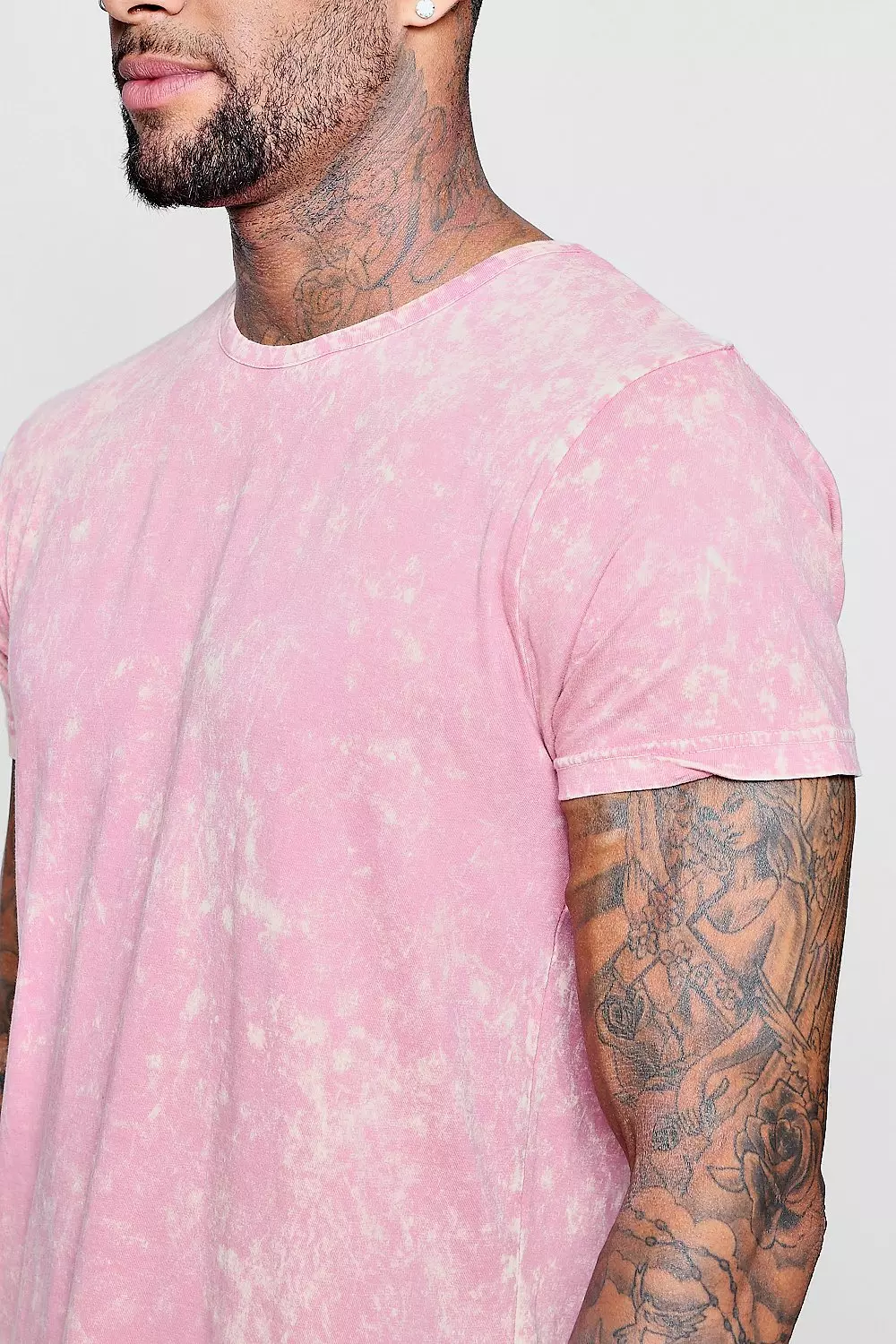 Pink acid wash store shirt