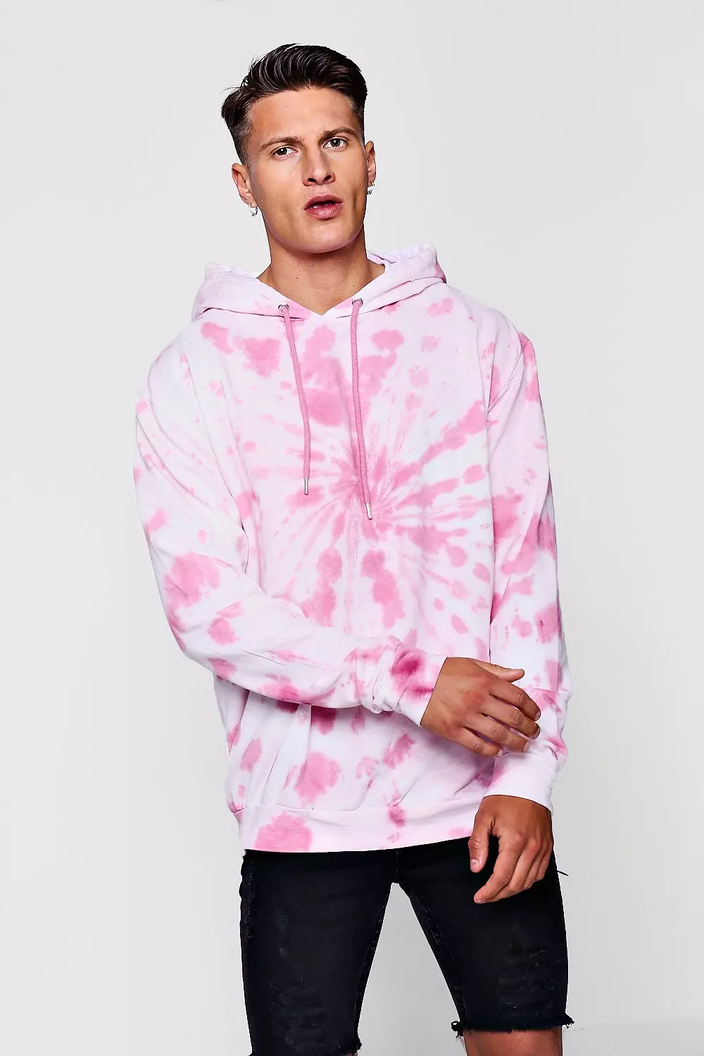 Hoodie tie dye discount pink