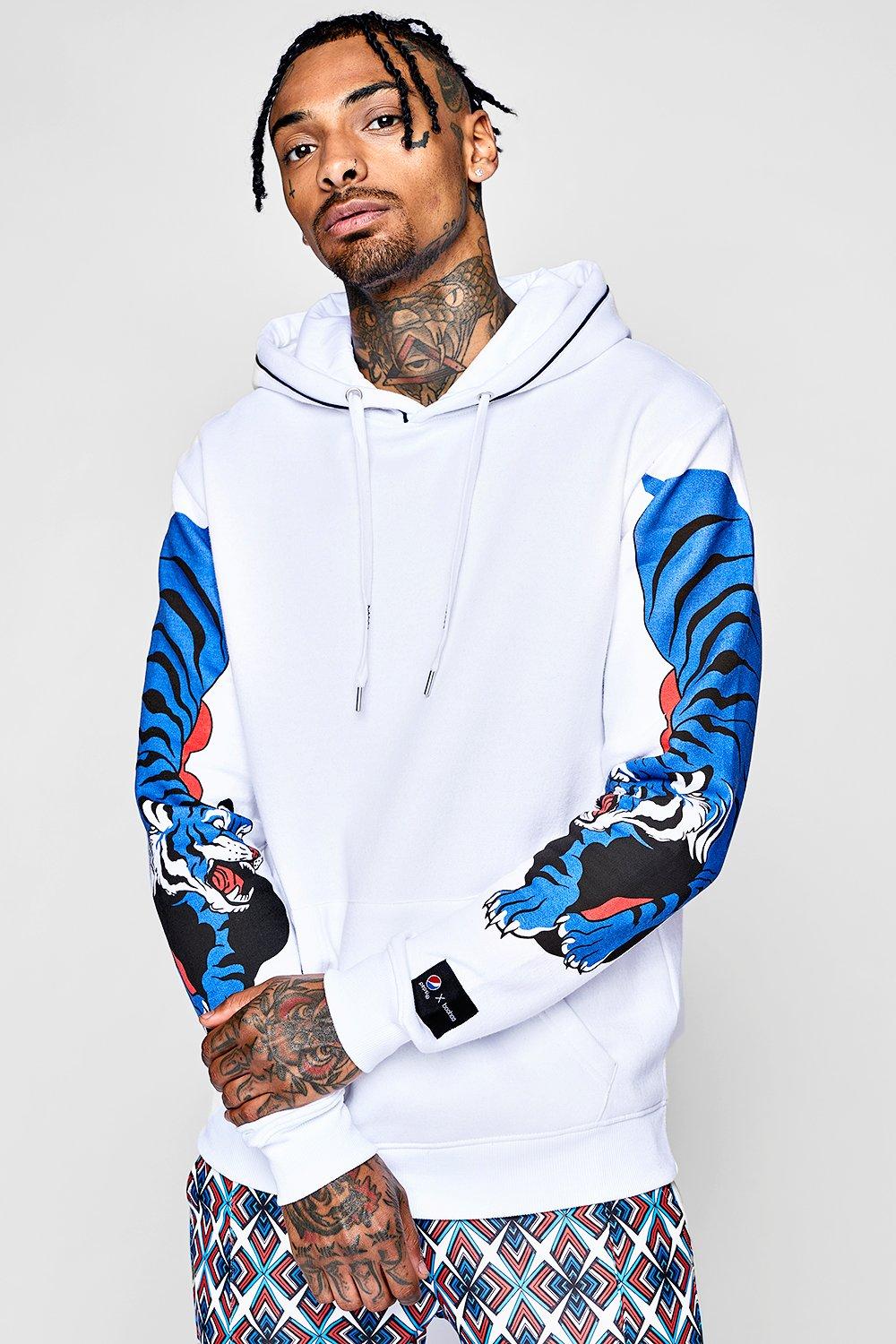 tiger print hoodie