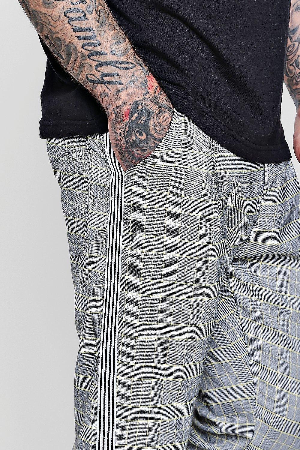 smart checked joggers