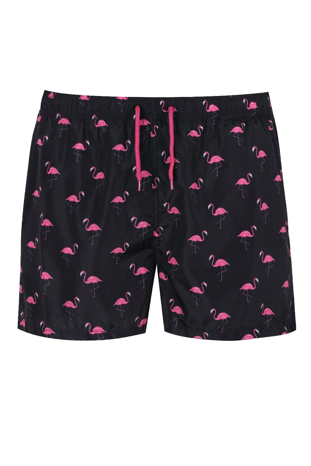 pink flamingo swim shorts