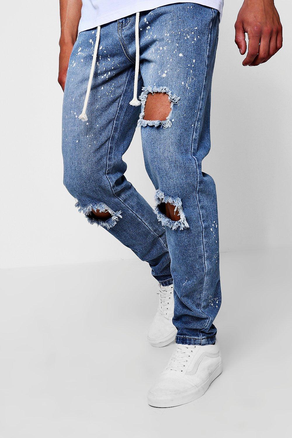 zip cuff jeans