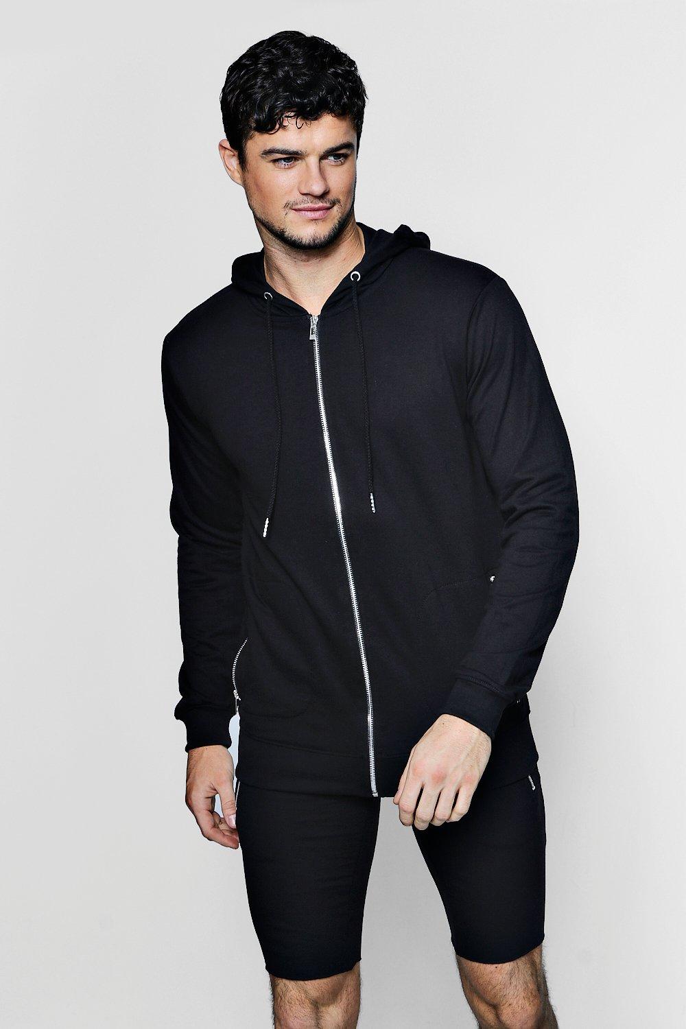 short zip hoodie