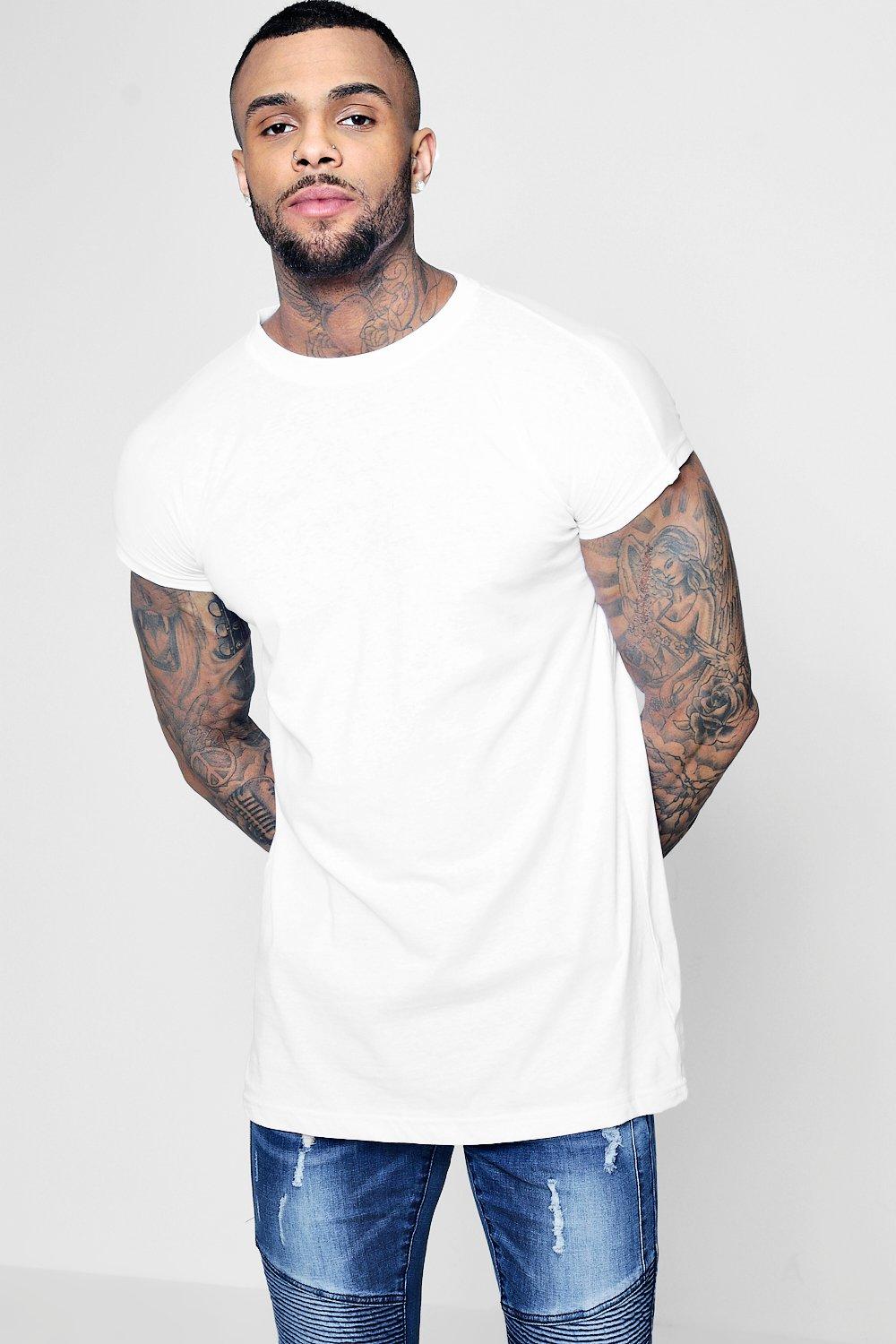 

Longline Cap Sleeve T-Shirt, Белый