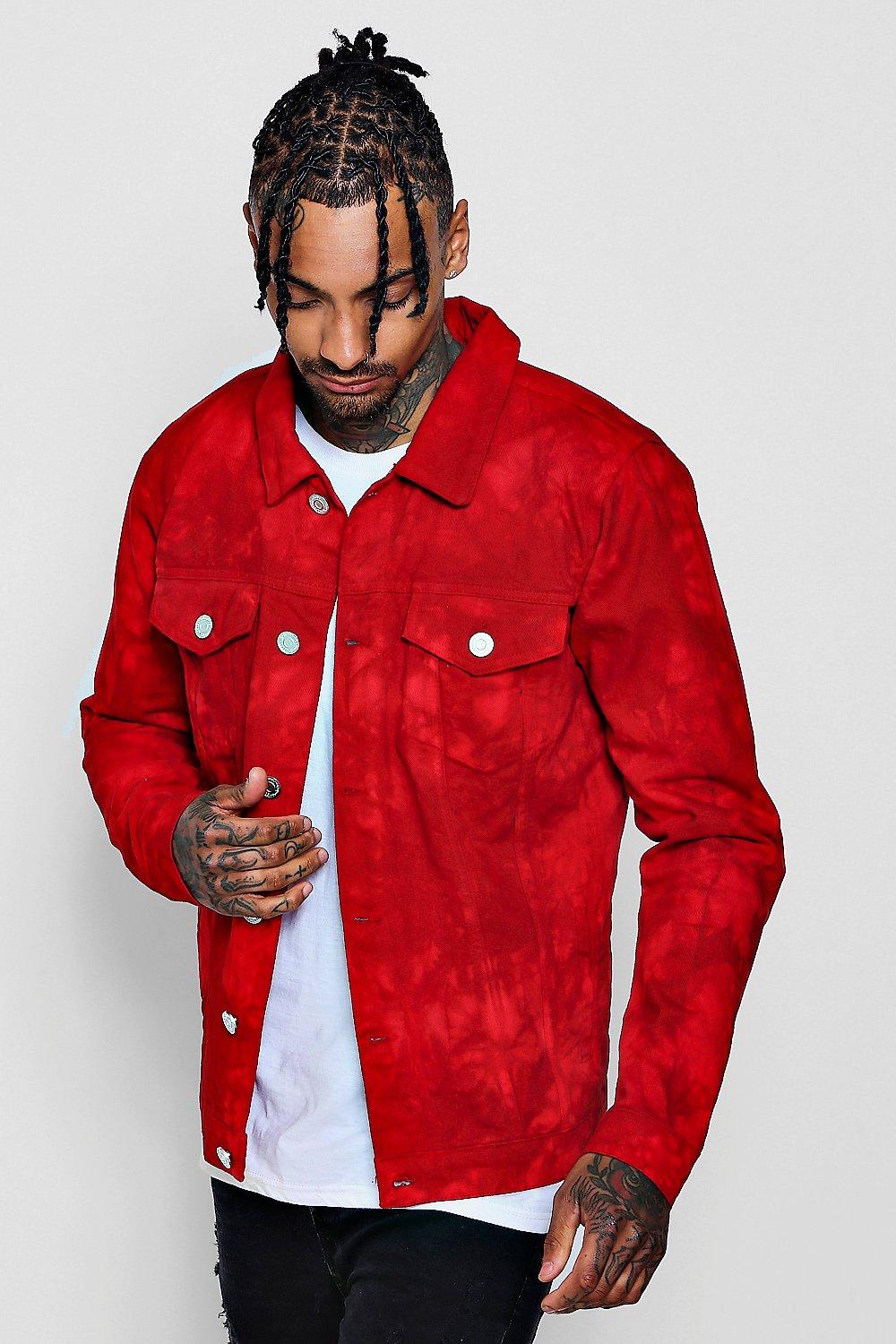 red denim shirt