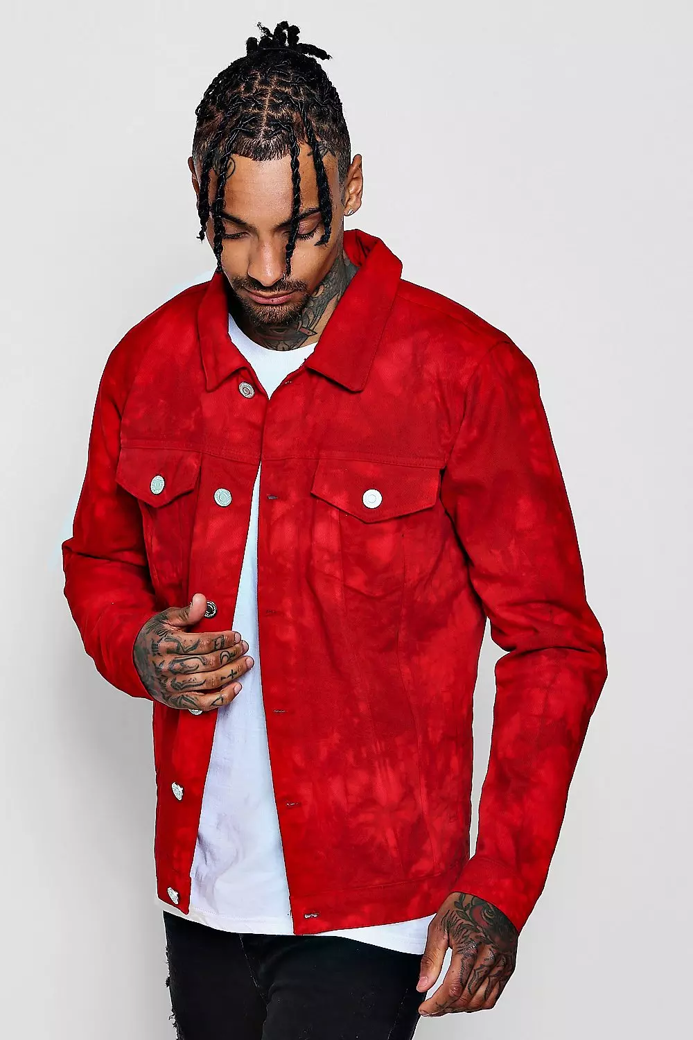 Cheap Monday Denim Jacket in Red for Men