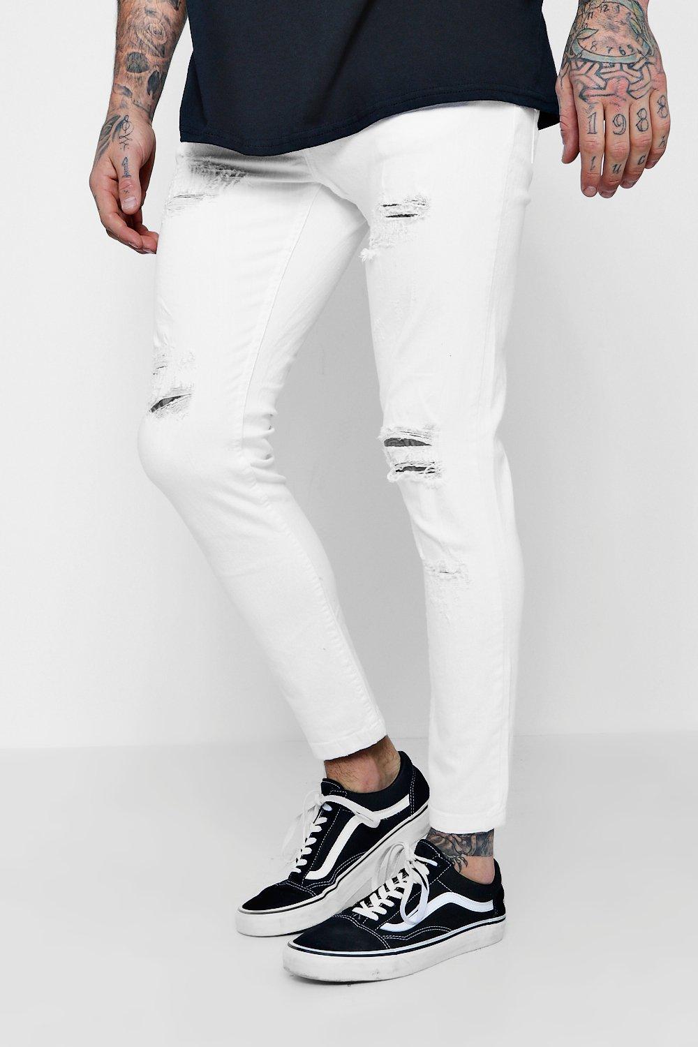 white denim jeans