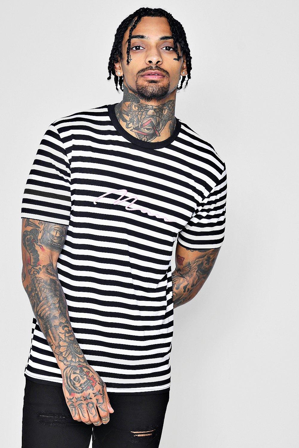 striped t shirt men